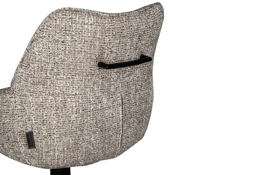 Barhocker MATTEA - drehbar, höhenverstellbar, Stoff, Braun