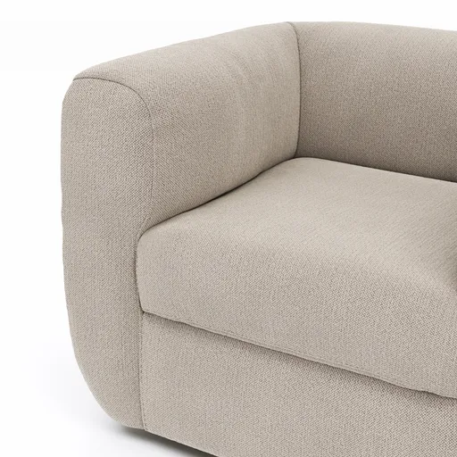Sessel Stormy - drehbar, Stoff, Creme