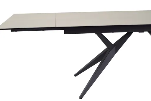 Esstisch MICHELA - ausziehbar, LB ca. 180x95 cm, Glaskeramik, Travertin farbig