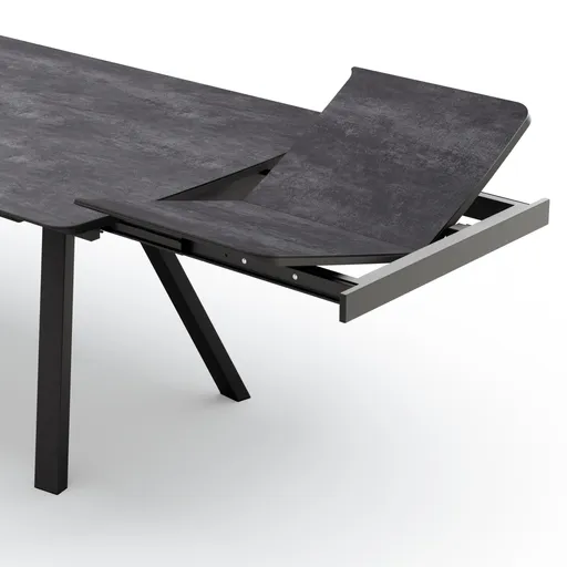 Esstisch Sedana - ausziehbar, LB ca. 200x100cm, Keramik, Schiefergrau