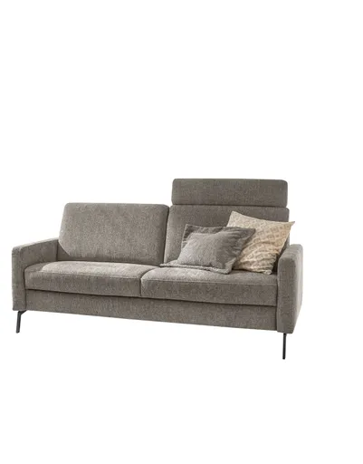 Sofa EM Blato Relax - mit Kopfstütze, 3-Sitzer, Stoff, Braun