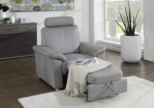 Sessel - in Stoff hellgrau