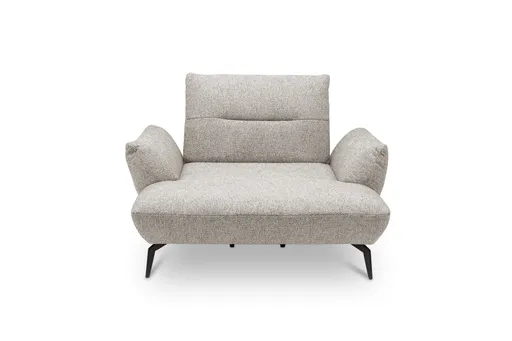 Sessel PAYTON - Loveseat, Stoff, Silbergrau