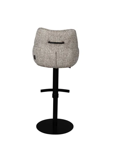 Barhocker MATTEA - drehbar, höhenverstellbar, Stoff, Braun