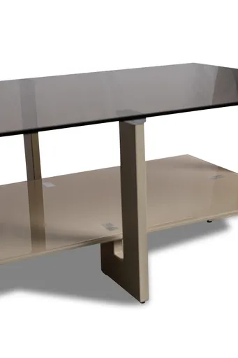 Couchtisch - LB ca. 100x60 cm, Bronze, Cremeweiß