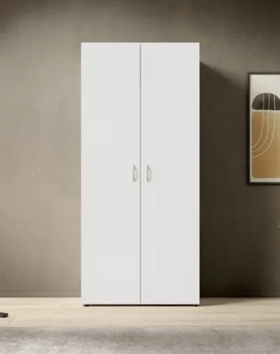 Drehtürenschrank- B ca. 160 cm, Weiß