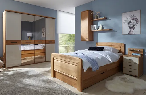 Nachtkommode Lenoso - Glas Champagner