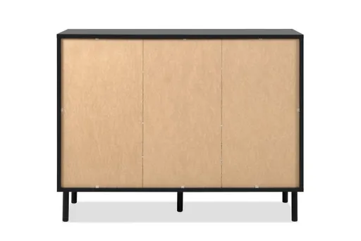 Kommode - B ca. 118 cm, Schwarz, Artisan Eiche Nachbildung