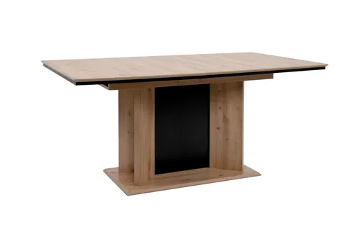 Esstisch - LB ca. 160x90 cm, Artisan Eiche Nachbildung, Schwarz