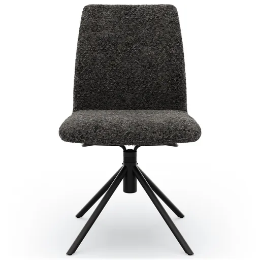 Stuhl Sedana - drehbar, Stoff, Dunkelgrau