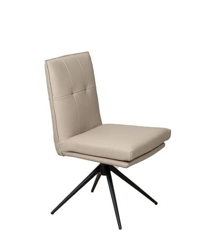 Stuhl MARCELLA - drehbar, Leder, Latte