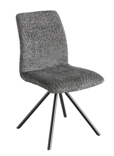 Stuhl Sedana - drehbar, Stoff, Dunkelgrau