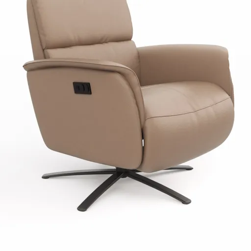 Relaxsessel Amila - Größe M, inkl. 2-motorischer Relaxfunktion und Kopfteilverstellung, Leder, Rauchbraun