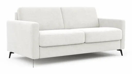 Schlafsofa Laredo - 2,5-Sitzer inkl. Schlaffunktion, Stoff, Offwhite