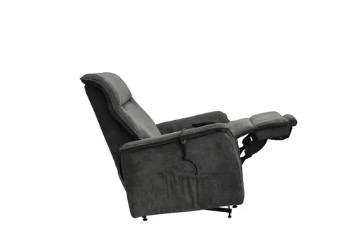 TV-Sessel MIKLAS - Aufstehhilfe, Relaxfunktion, Stoff, Grau