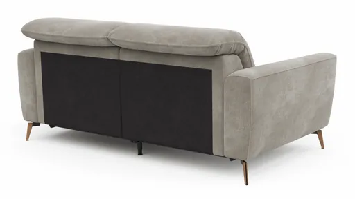 Sofa Tulsa KV - 2,5-Sitzer, inkl. Relaxfunktion und Kopfteilverstellung (motorisch), Stoff, Graubeige
