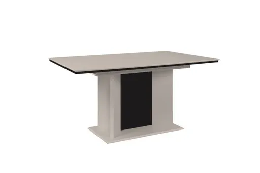 Esstisch - LB ca. 160x90 cm, Sand, Schwarz