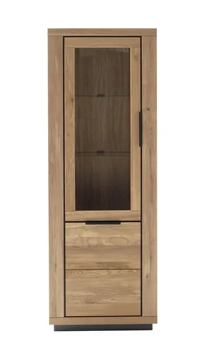 Vitrine - B ca. 72 cm, Wildeiche massiv geölt
