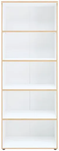 Büroregal - B ca. 75 cm, Weiß, Artisan Eiche Nachbildung