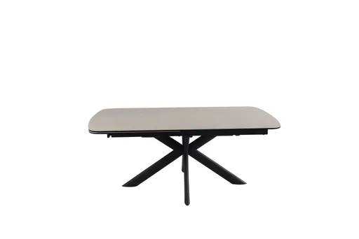 Esstisch MAXIE - ausziehbar, LB ca. 190x98 cm, Glaskeramik, Travertin farbig