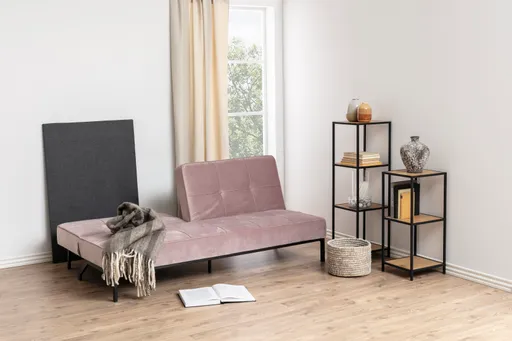 Schlafsofa - Stoff, Rosé