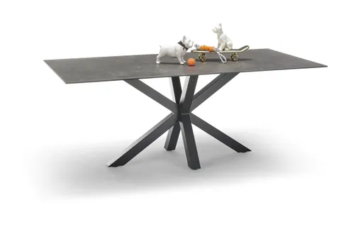 Esstisch ABBIGAIL - LB ca. 160x90 cm, Schwarz