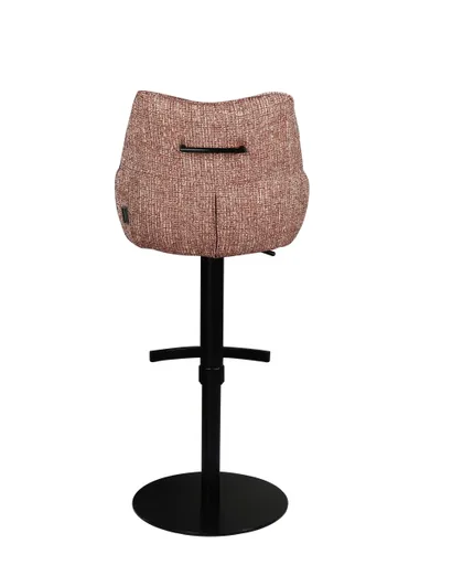 Barhocker MATTEA - drehbar, höhenverstellbar, Stoff, Bordeaux