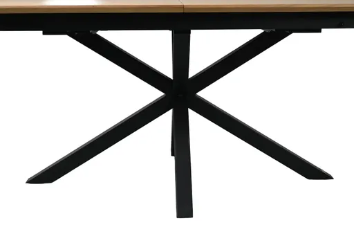 Esstisch MAKAIO - ausziehbar, LB ca. 180x90 cm, Eiche Furnier, Schweizer Kante, Schwarz