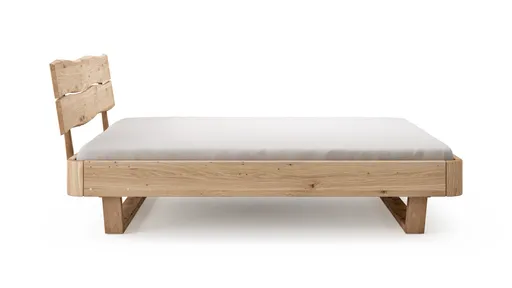 Bettgestell 1660 - Liegefläche ca. 200x200 cm, Wildeiche bianco, sandgestrahlt