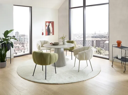 Armlehnstuhl - Stoff, Beige