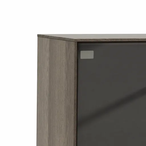 Highboard Saratoga - Buche massiv, silbergrau geölt