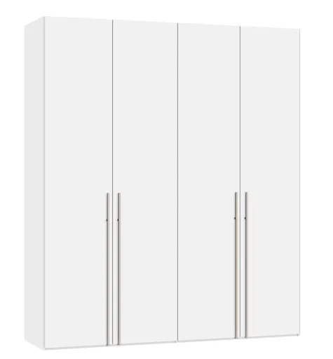 Drehtürenschrank JOIN IT- B ca. 202 cm,  Weiß, Glas, Weiß