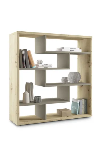 Raumteiler - B ca. 130 cm, Asteiche, Taupe