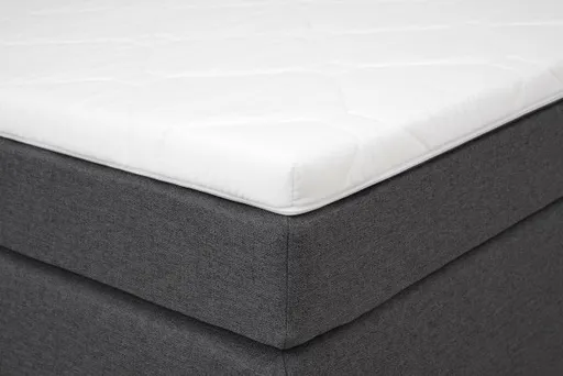 Boxspringbett- Liegefläche ca. 140x200 cm, Stoff, Anthrazit