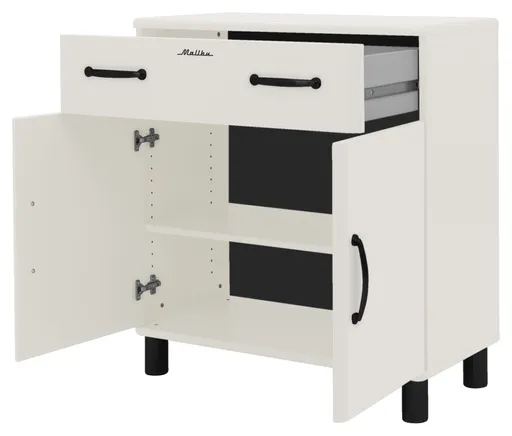Kommode - B ca. 86 cm, Weiß