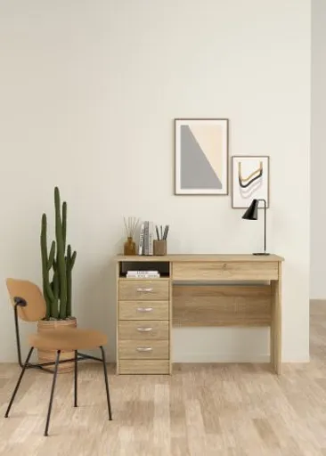 Schreibtisch - LB ca. 110x49 cm, Eiche Struktur Nachbildung