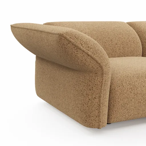 Sofa Motone - 3-Sitzer, Stoff, Kurkuma