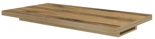 Esstisch - Ausziehbar, Eiche Dekor, Schwarzstahl