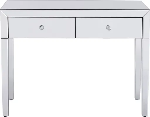 Konsolentisch- LB ca. 100x40 cm, Weiß, Lackiert, Verspiegelt