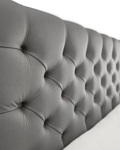 Boxspringbett SANDRIN E- Liegefläche ca. 180x200 cm, Stoff, Dunkelgrau