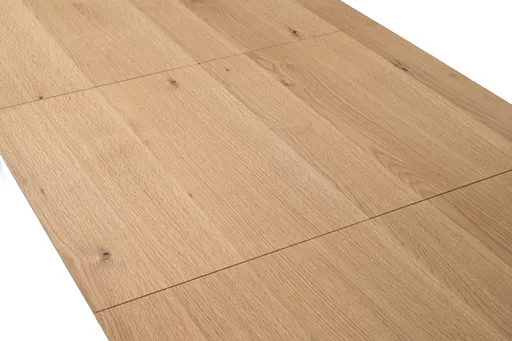 Esstisch MAKAIO - ausziehbar, LB ca. 180x90 cm, Eiche Furnier, Schweizer Kante, Schwarz