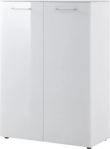 Schuhschrank GUMA - mit Glasauflage, B ca. 88 cm, Weiß