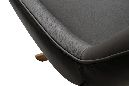 Armlehnstuhl MARIELLE - drehbar, Leder, Dunkelbraun