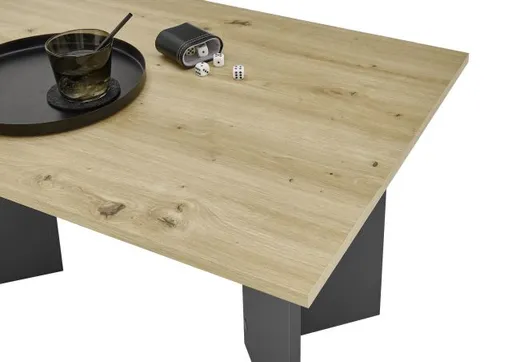 Couchtisch - LB ca. 86x58 cm, Artisan Eiche Nachbildung, Grau