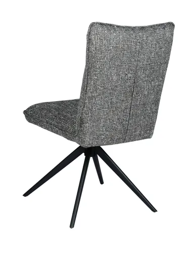Stuhl MARCIA - drehbar, Stoff, Grau