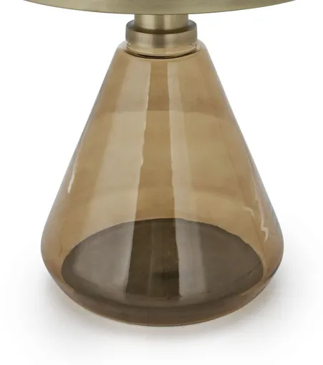 Beistelltisch - Ø/H ca. 45x45 cm, Schwarz, Braun