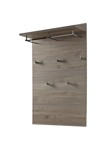 Garderobenpaneel - B ca. 84 cm, Silbereiche Nachbildung