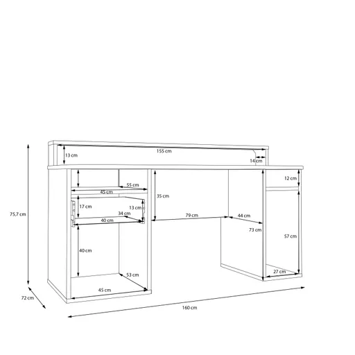 Schreibtisch- LB ca, 160x72 cm, Sand