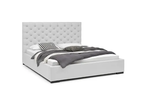 Bettgestell SANDRIN E- Liegefläche ca. 180x200 cm, Stoff, Hellgrau, ink. Lattenrost und Stauraum