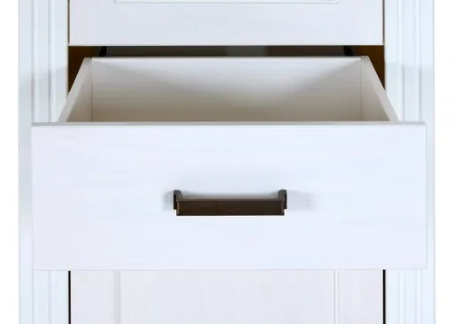 Vitrine - B ca. 68 cm, Weiß, Oak Colori